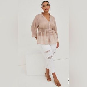 Torrid Crop Boyfriend Straight Vintage Stretch Mid-Rise Jean NWT